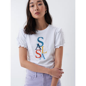 Salsa Jeans dámské bílé tričko - S (1)